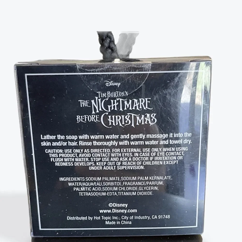 Disney Soap On A Rope White Jack‎ Skellington Nightmare Before Christmas NIB 8oz